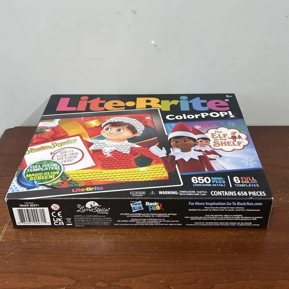 Lite Brite Color Pop Elf on The Shelf Christmas Light Up Toy 6 Templates NEW